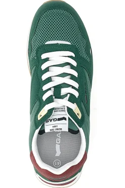 Sneakers verdi in tessuto con dettagli scamosciati Gas OMY MIX