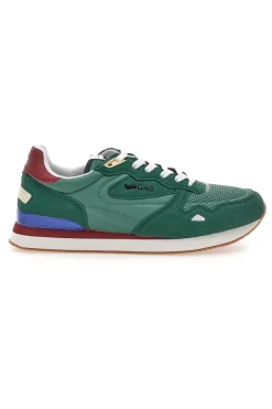 Sneakers verdi in tessuto con dettagli scamosciati Gas OMY MIX