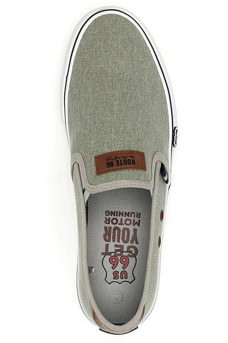 Sneakers verdi slip-on Route 66 RO01805