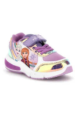Sneakers viola bianco stampa Frozen luci strappi Frozen D14306