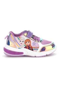 Sneakers viola bianco stampa Frozen luci strappi Frozen D14306