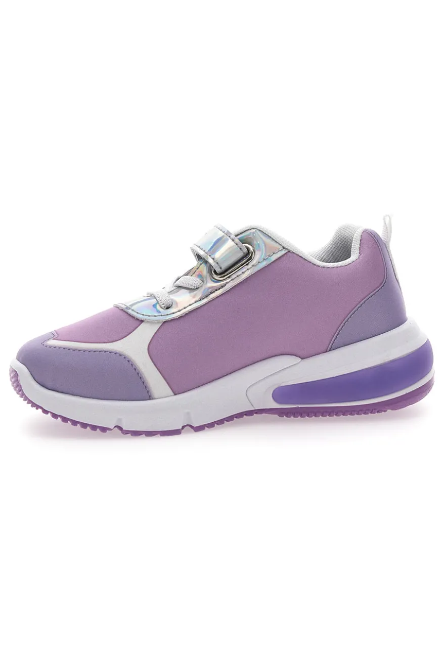 Sneakers Viola Con luci e Strappo in Velcro Frozen D11551M