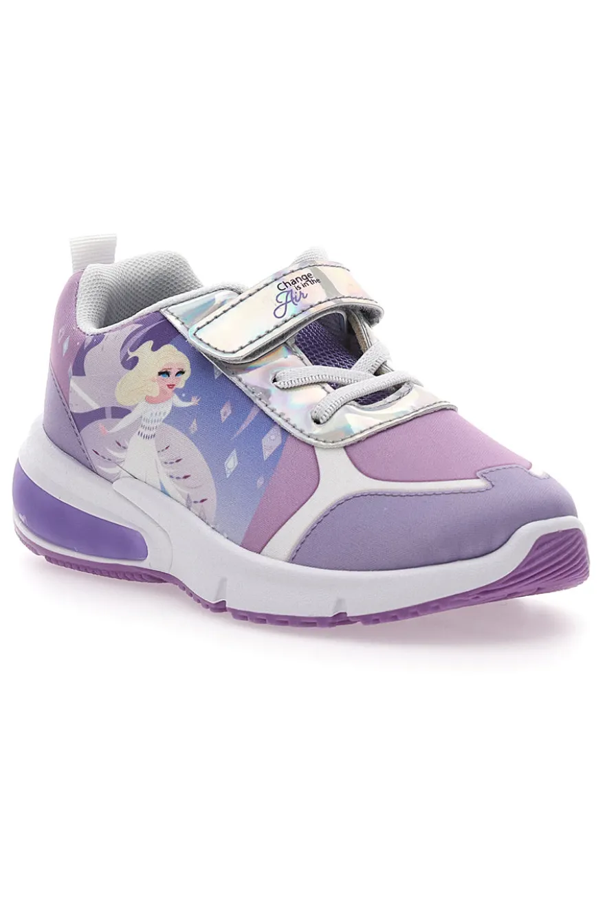 Sneakers Viola Con luci e Strappo in Velcro Frozen D11551M