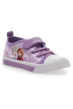 Sneakers Viola Con Luci e Strappo in Velcro Frozen D11542M