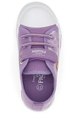 Sneakers Viola Con Luci e Strappo in Velcro Frozen D11542M