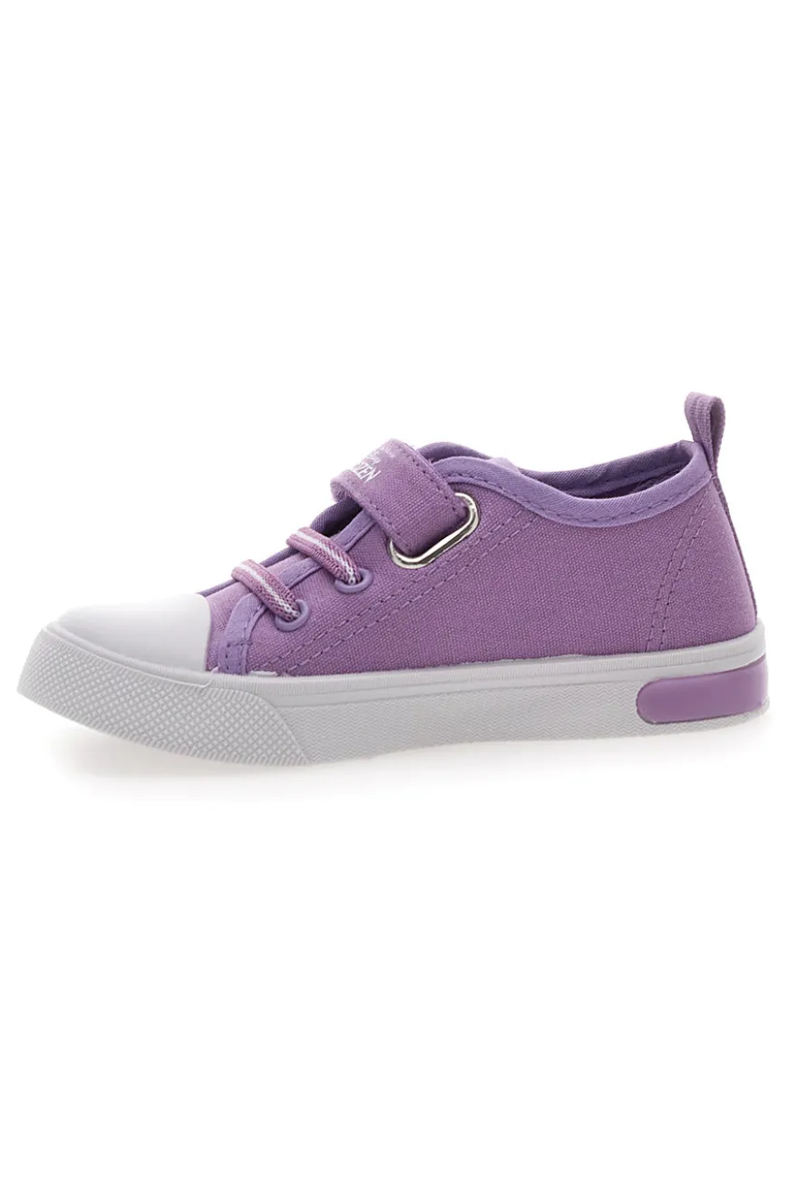 Sneakers Viola Con Luci e Strappo in Velcro Frozen D11542M
