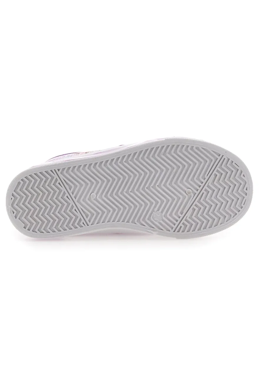 Sneakers Viola Con Luci e Strappo in Velcro Frozen D11542M