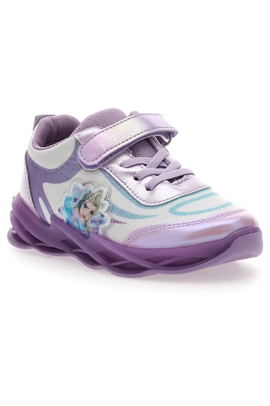 Sneakers Viola con Stampa di Frozen e Suola con Luci FROZEN D4310599T