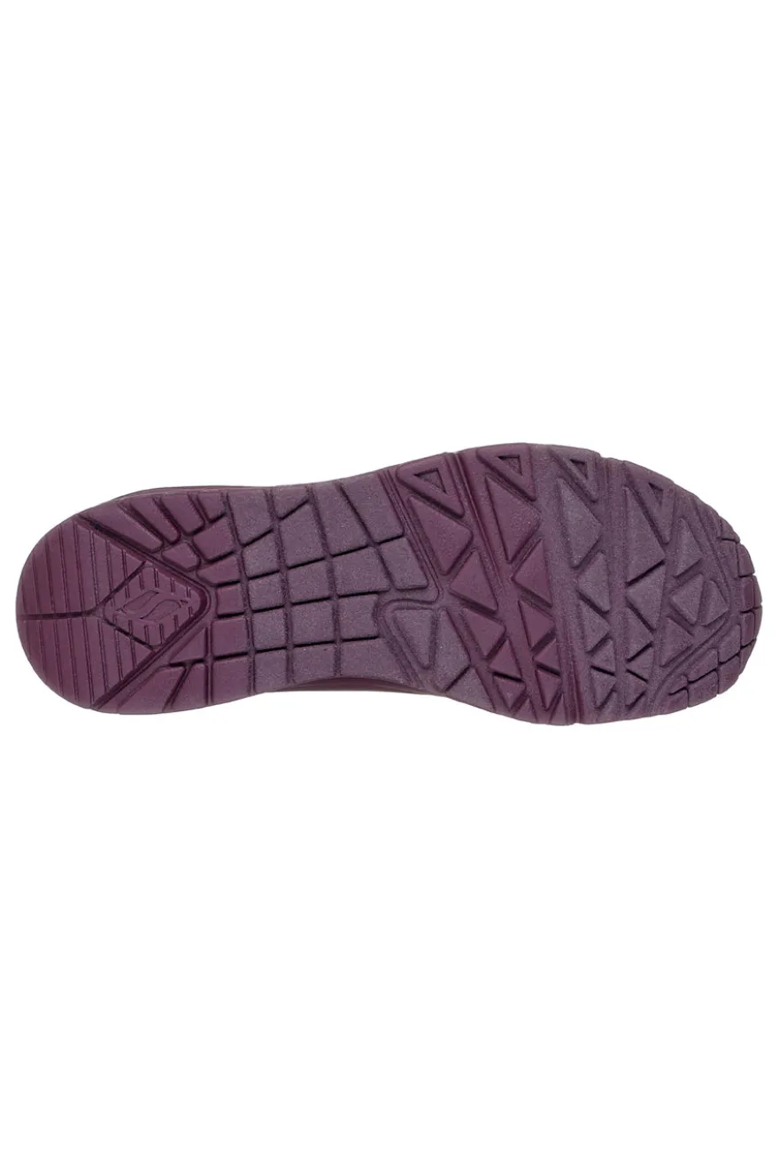 Sneakers viola con suola ammortizzata Air-Cooled Memory Foam Skechers Uno Stand On Air
