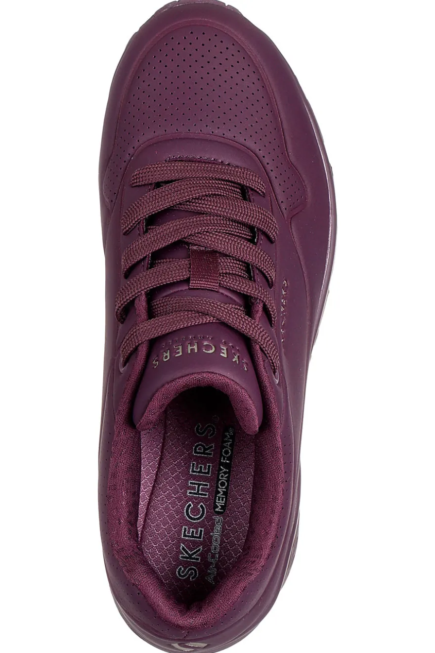 Sneakers viola con suola ammortizzata Air-Cooled Memory Foam Skechers Uno Stand On Air