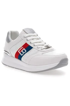 Sneakers white/silver con zeppa Laura biagiotti 8408