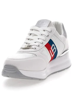 Sneakers white/silver con zeppa Laura biagiotti 8408
