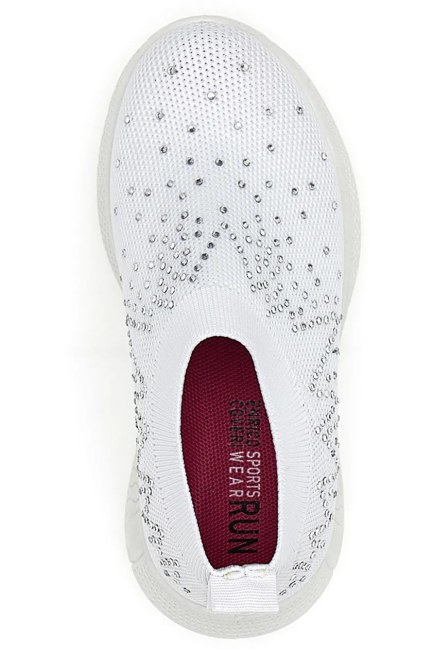 Socks Shoes Bianche con strass Coveri 218360