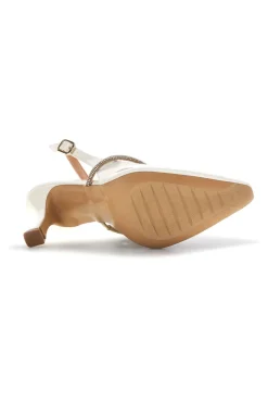 Spitze beige Pumps mit Riemen Pittarello couture 8330