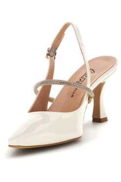 Spitze beige Pumps mit Riemen Pittarello couture 8330