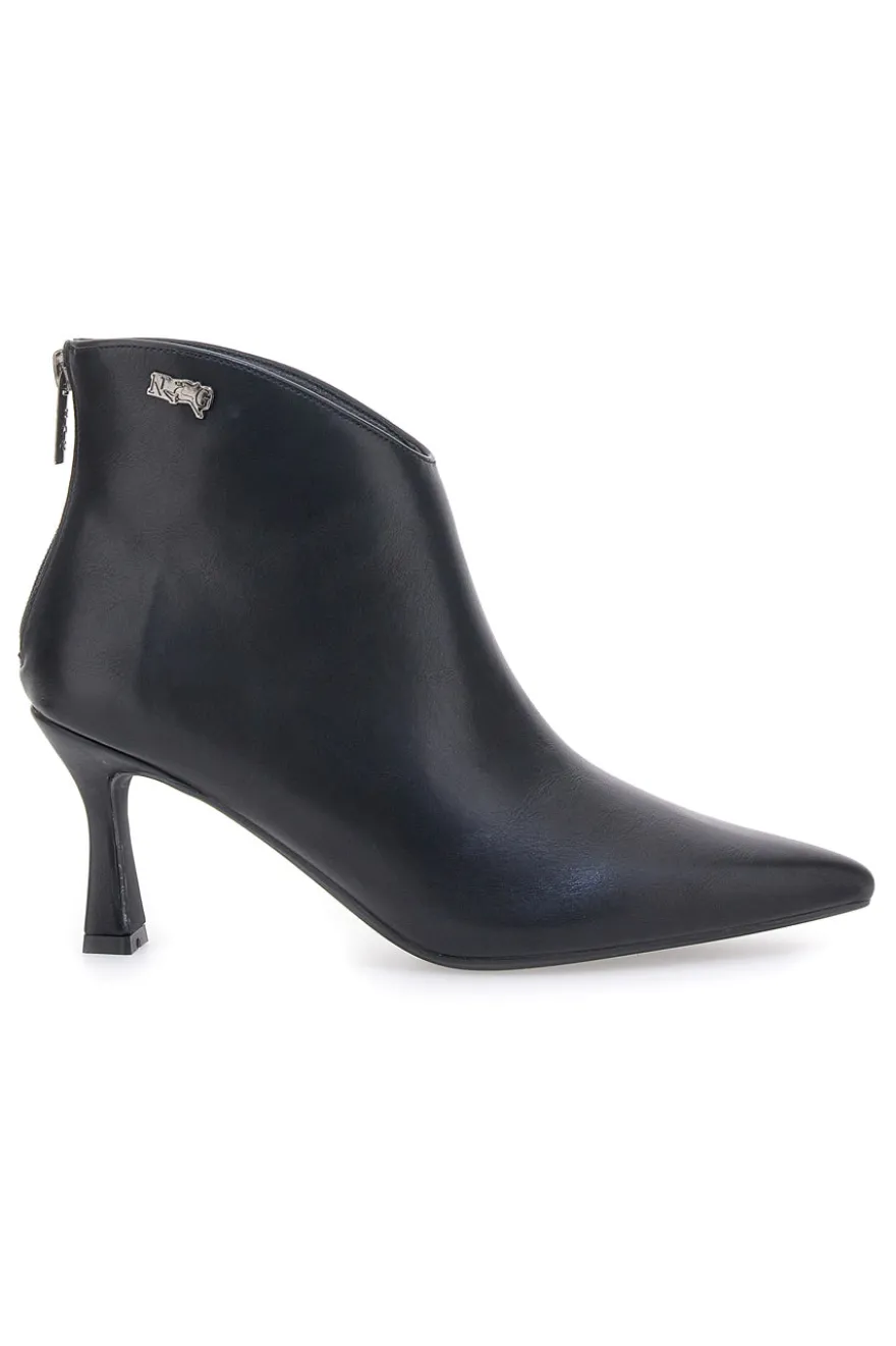 Spitze schwarze Stiefeletten mit mittelhohem Absatz NAZARENO GABRIELLI 3707
