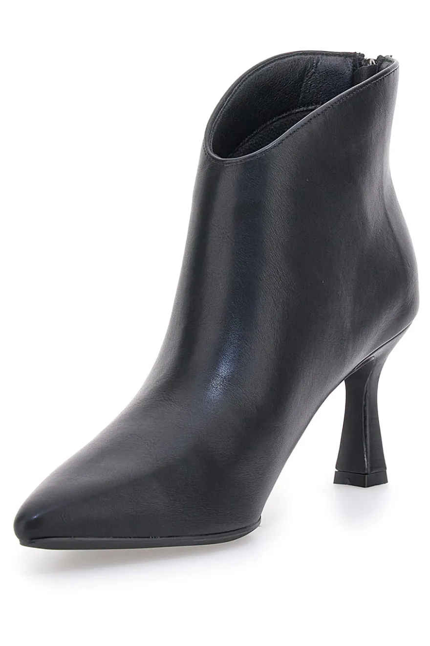 Spitze schwarze Stiefeletten mit mittelhohem Absatz NAZARENO GABRIELLI 3707