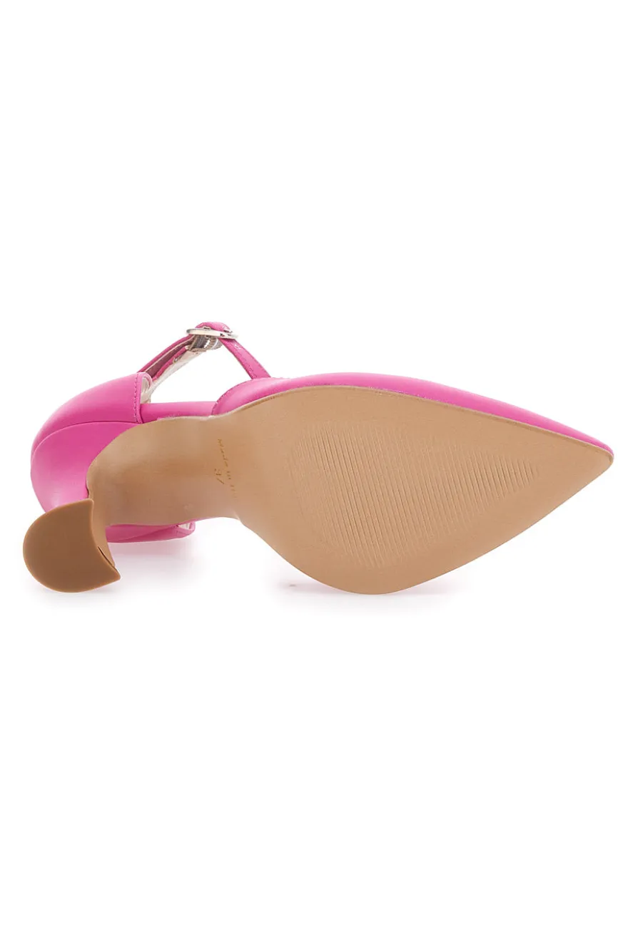 Spitzes fuchsiafarbenes Dekolleté mit hohem Absatz Pittarello Love 704