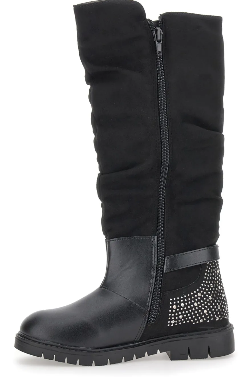 Stiefel Grazie 13890 Schwarz mit Strasssteinen