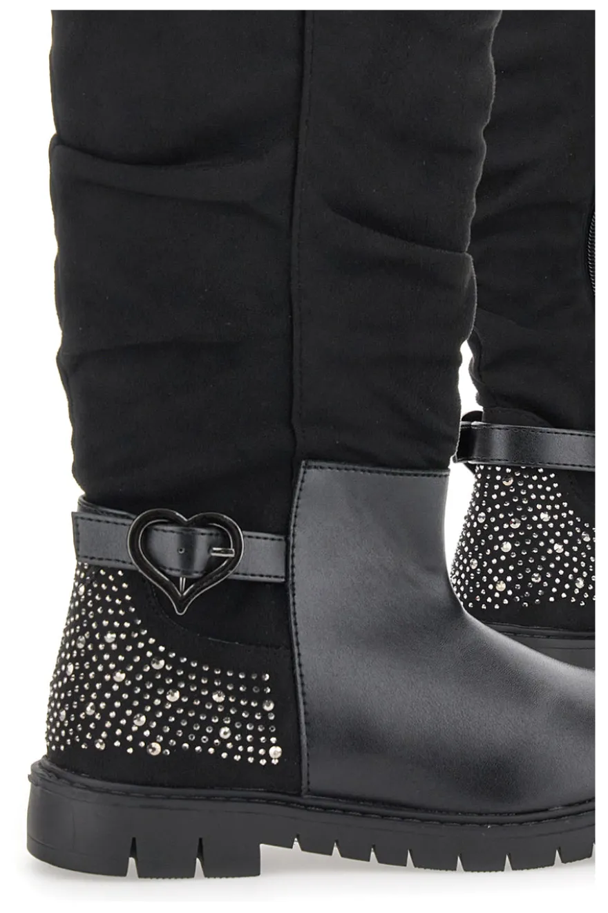 Stiefel Grazie 13890 Schwarz mit Strasssteinen