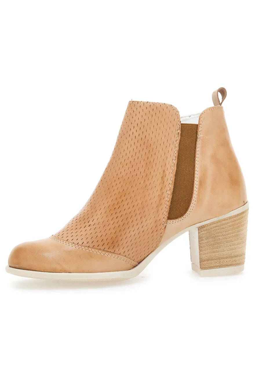 Stiefeletten Mon Dieu 200 Echtleder Braune Stiefeletten