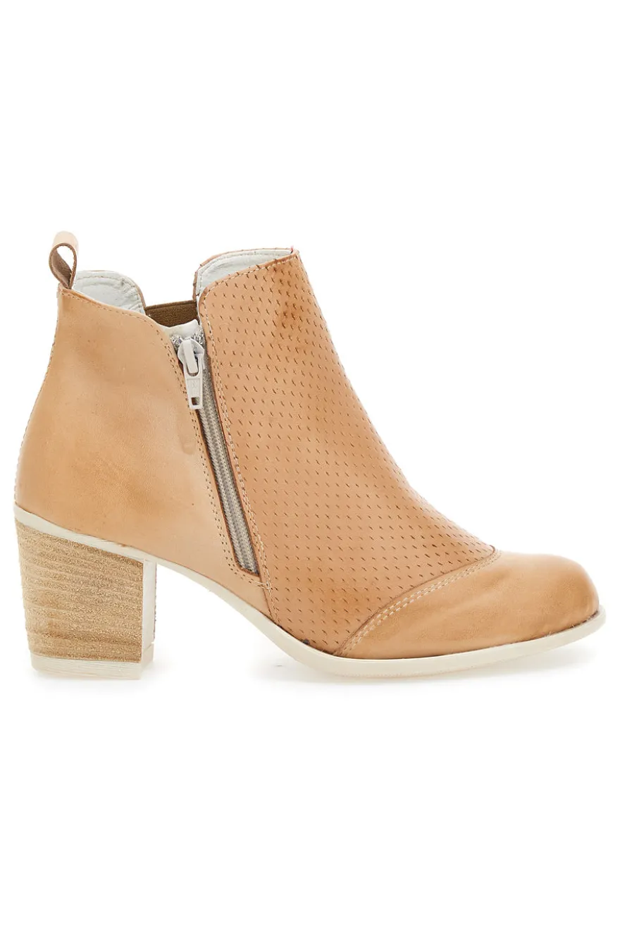Stiefeletten Mon Dieu 200 Echtleder Braune Stiefeletten