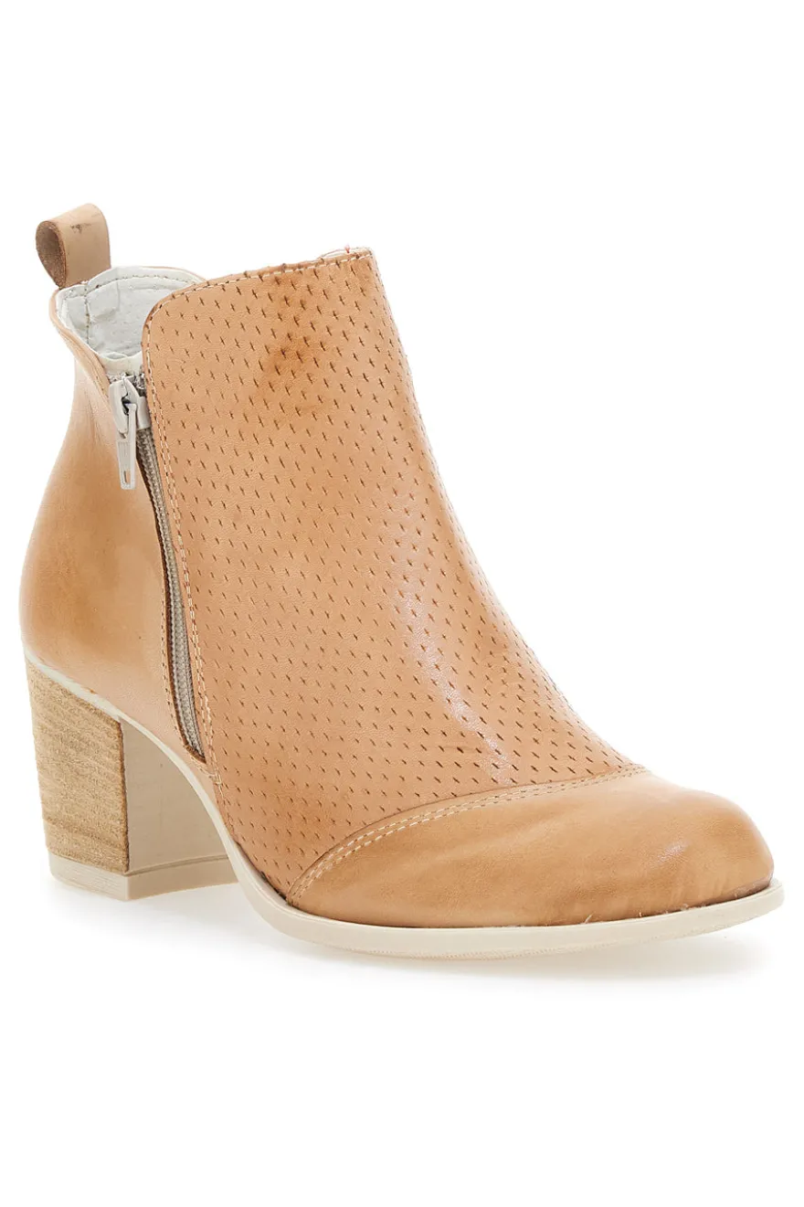 Stiefeletten Mon Dieu 200 Echtleder Braune Stiefeletten