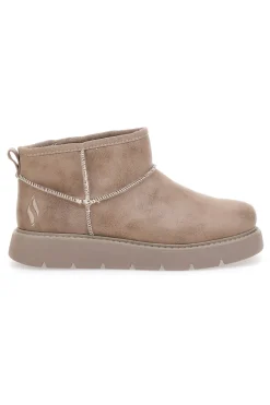 Stivaletti alla caviglia beige con pelo Skechers Keepsakes Lite - Snowbird