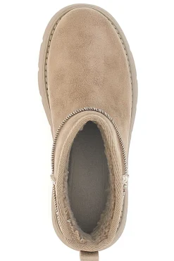 Stivaletti alla caviglia beige con pelo Skechers Keepsakes Lite - Snowbird