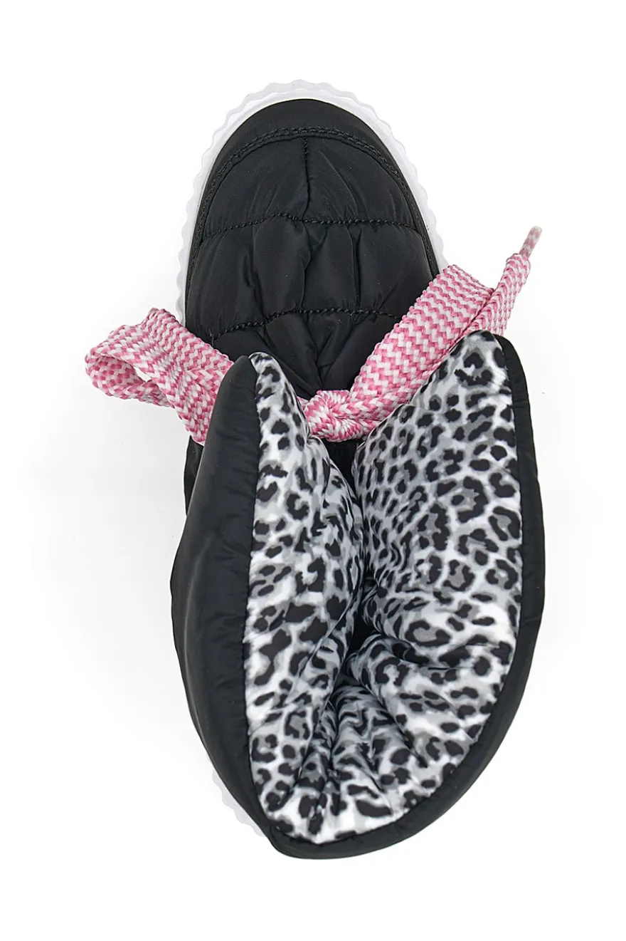 Stivaletti Animalier Neri Imbottiti Freddy 7558