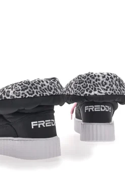 Stivaletti Animalier Neri Imbottiti Freddy 7558