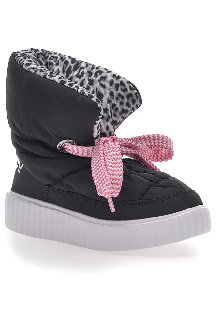 Stivaletti Animalier Neri Imbottiti Freddy 7558