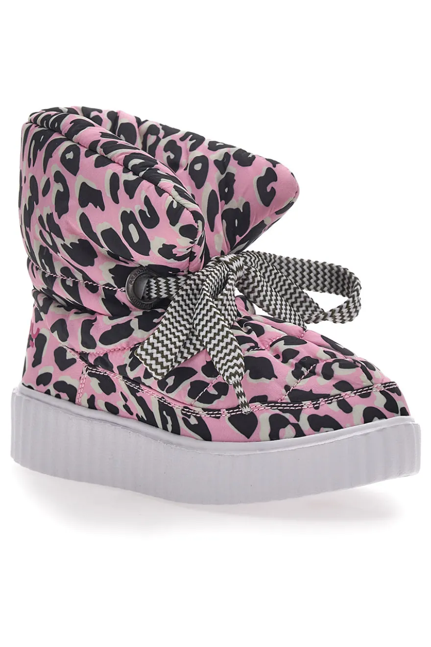 Stivaletti Animalier Rosa Imbottiti Freddy 7558