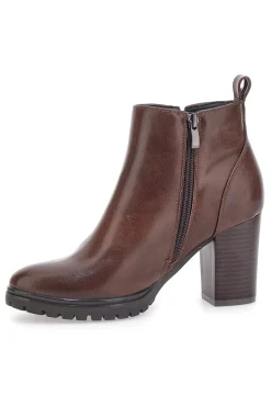 Stivaletti Ankle Boots Marroni Con Tacco 8 cm CAFE' COST 16807213