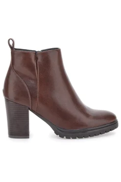 Stivaletti Ankle Boots Marroni Con Tacco 8 cm CAFE' COST 16807213