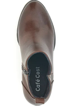 Stivaletti Ankle Boots Marroni Con Tacco 8 cm CAFE' COST 16807213