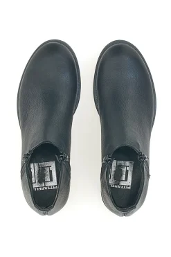 Stivaletti Ankle Boots Neri In Vera Pelle Made In Italy Pittarello Elite N89