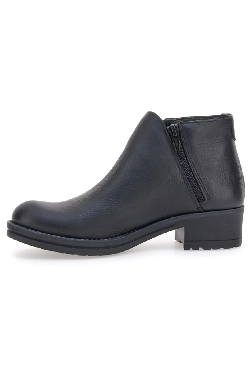 Stivaletti Ankle Boots Neri In Vera Pelle Made In Italy Pittarello Elite N89