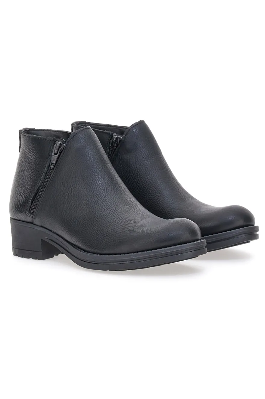 Stivaletti Ankle Boots Neri In Vera Pelle Made In Italy Pittarello Elite N89