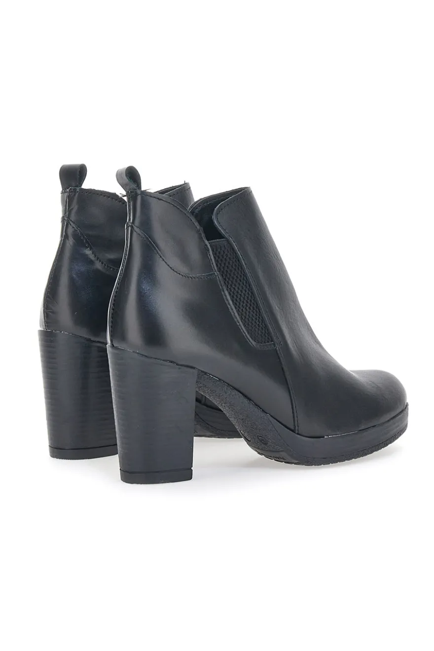Stivaletti Ankle Boots Pittarello Class 302 Nero Vera Pelle