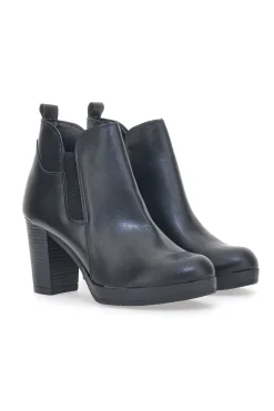 Stivaletti Ankle Boots Pittarello Class 302 Nero Vera Pelle