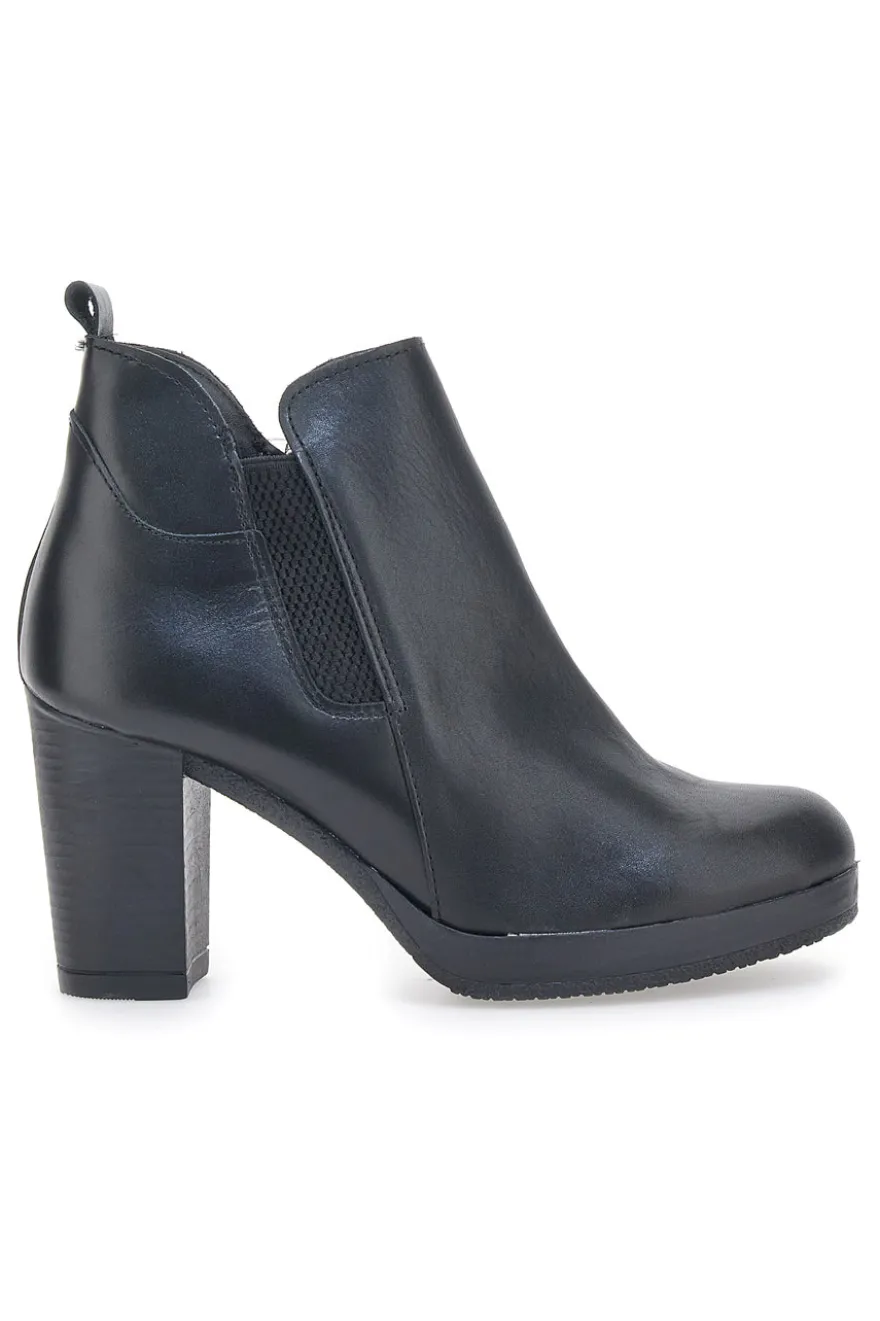 Stivaletti Ankle Boots Pittarello Class 302 Nero Vera Pelle