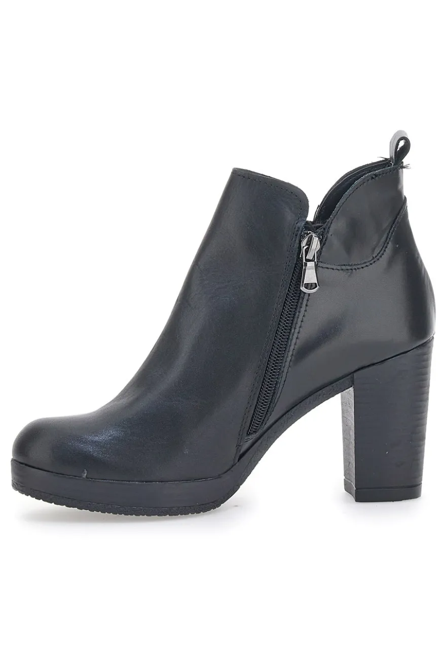 Stivaletti Ankle Boots Pittarello Class 302 Nero Vera Pelle