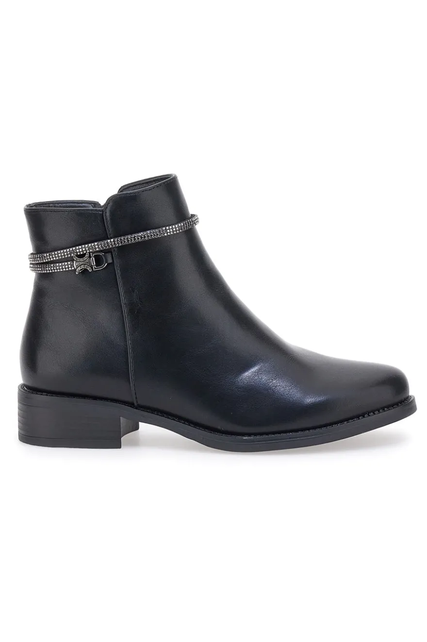 Stivaletti Ankle Neri Con Tacco a Blocco Me & Me CDNYYONG57