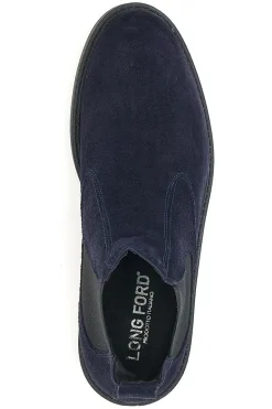 Stivaletti Beatles Blu in Pelle Scamosciata Longford 09