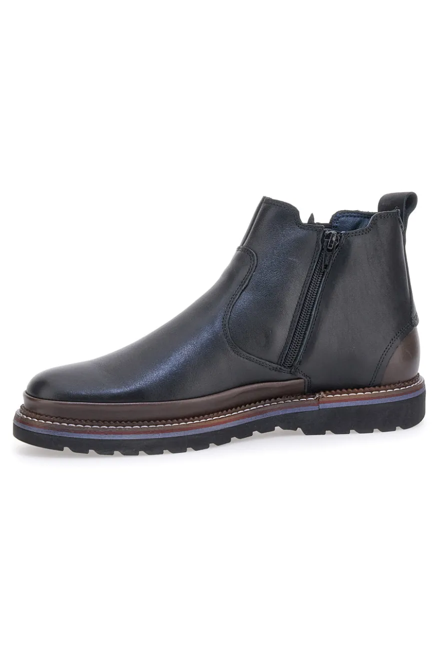 Stivaletti Beatles Chelsea boots marroni e neri in vera pelle con fondo carrarmato Pittarello Eco 252480052
