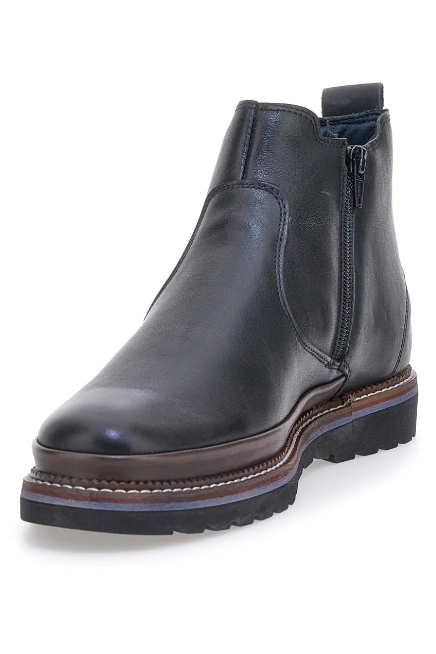 Stivaletti Beatles Chelsea boots marroni e neri in vera pelle con fondo carrarmato Pittarello Eco 252480052
