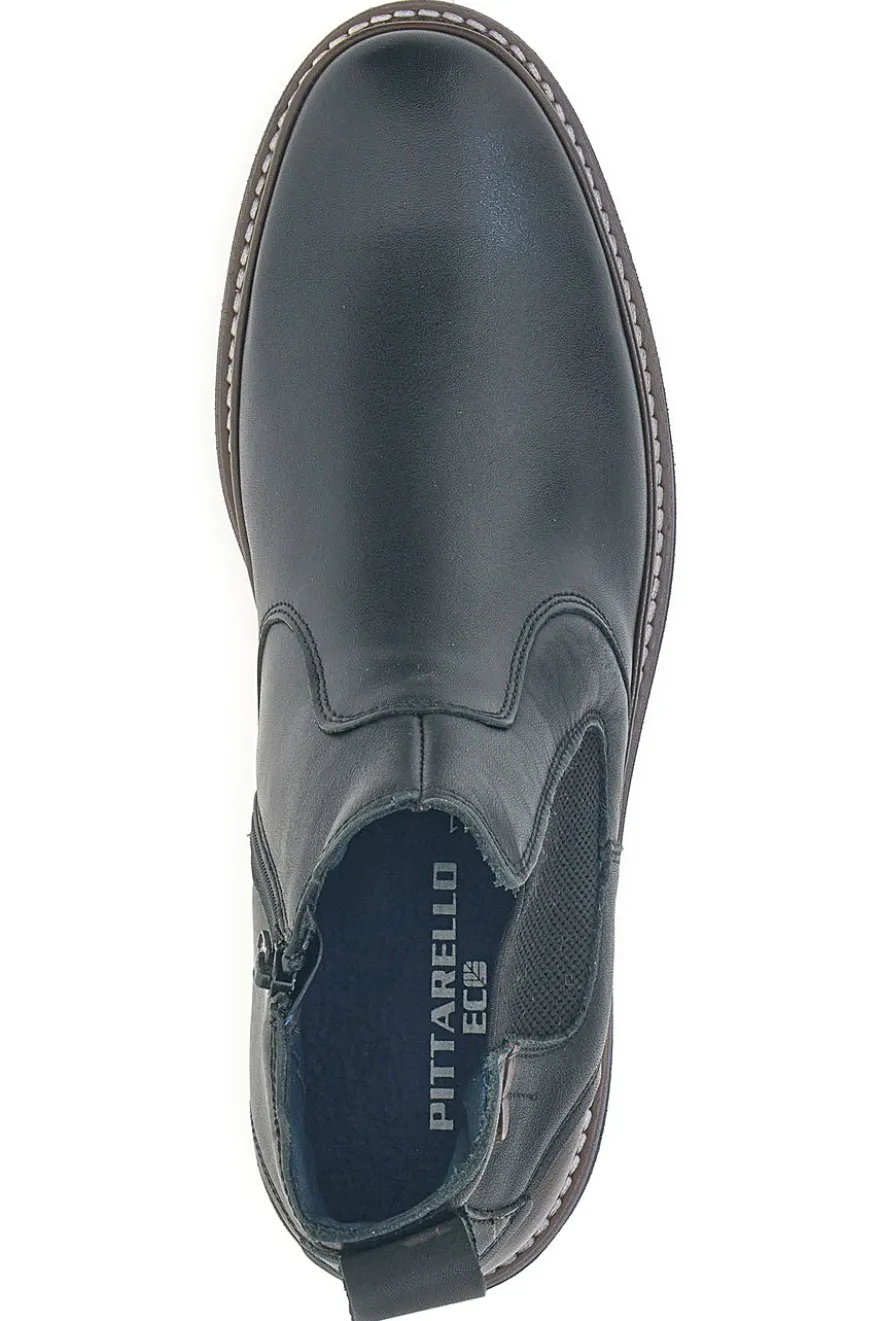 Stivaletti Beatles Chelsea boots marroni e neri in vera pelle con fondo carrarmato Pittarello Eco 252480052