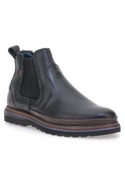 Stivaletti Beatles Chelsea boots marroni e neri in vera pelle con fondo carrarmato Pittarello Eco 252480052