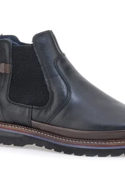 Stivaletti Beatles Chelsea boots marroni e neri in vera pelle con fondo carrarmato Pittarello Eco 252480052